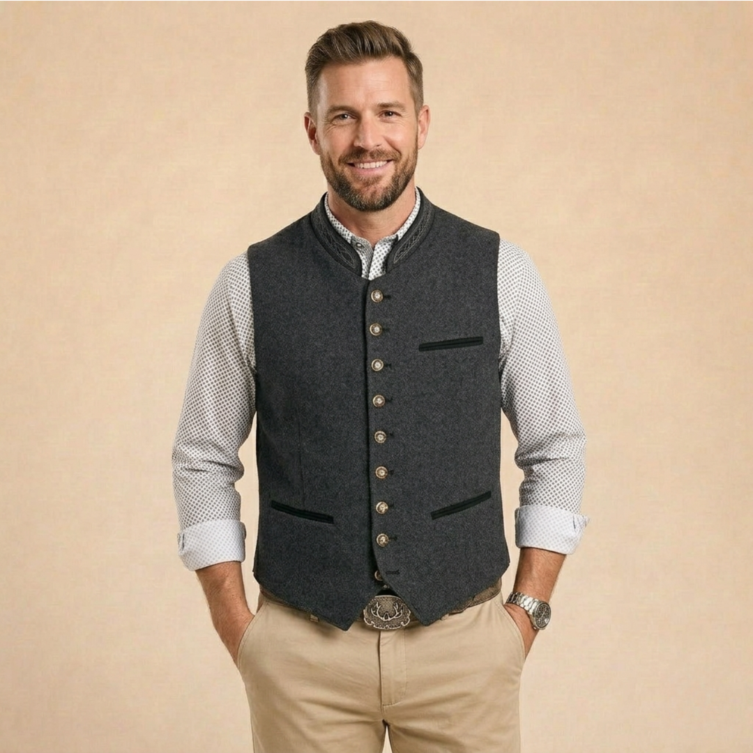Cedric | Men's Classic Elegant Traditional Vest-Metro Lane Plaza