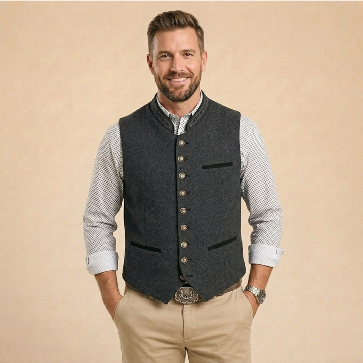 Cedric | Men's Classic Elegant Traditional Vest-Metro Lane Plaza