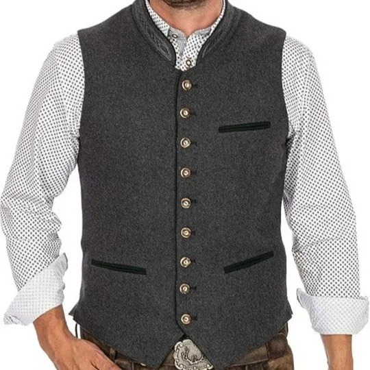 Cedric | Men's Classic Elegant Traditional Vest-Metro Lane Plaza