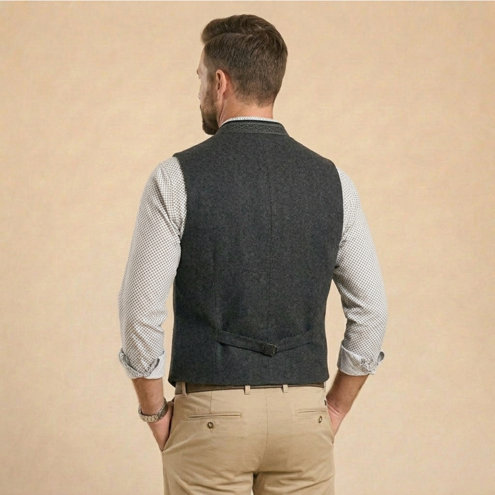Cedric | Men's Classic Elegant Traditional Vest-Metro Lane Plaza