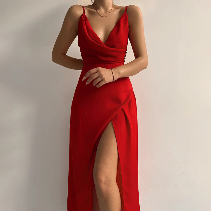Olivia | Women's Elegant Versatile Midi Dress-Metro Lane Plaza
