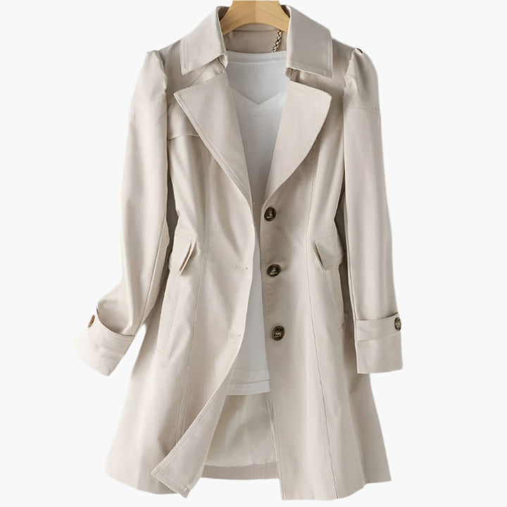 Kirsten | Women's Classic Stylish Trench Coat-Metro Lane Plaza