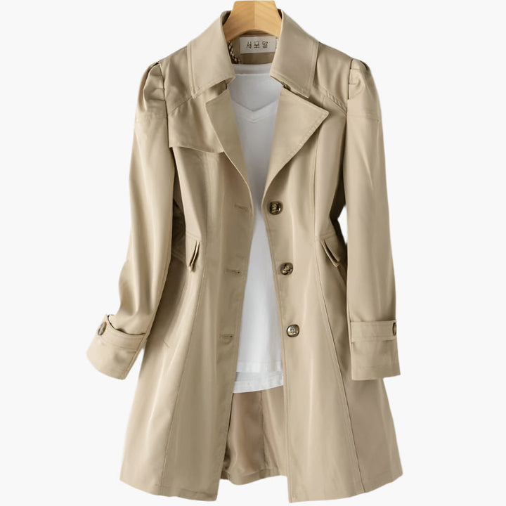 Kirsten | Women's Classic Stylish Trench Coat-Metro Lane Plaza