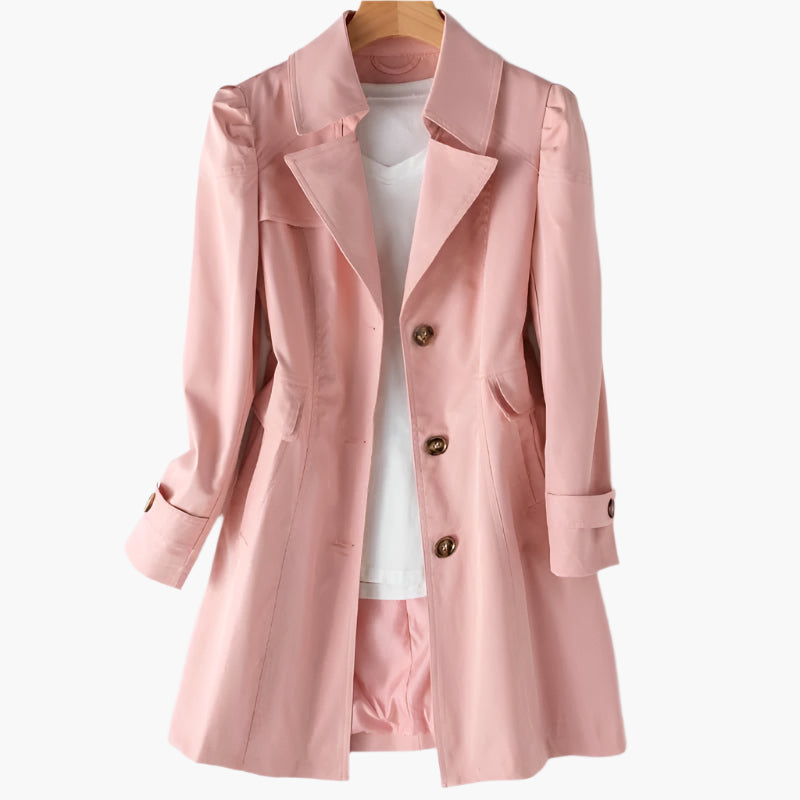 Kirsten | Women's Classic Stylish Trench Coat-Metro Lane Plaza