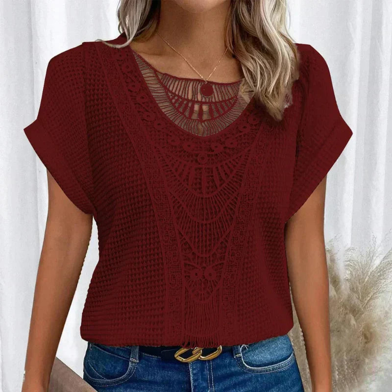 Liva | Women's Elegant Ibiza-Inspired Blouse-Metro Lane Plaza