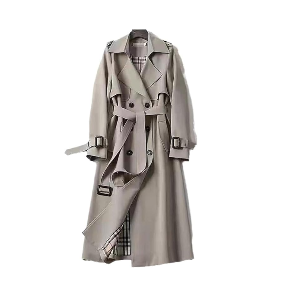 Sophia | Women's Double-Breasted Trench Coat with Belt - Timeless Style-Metro Lane Plaza