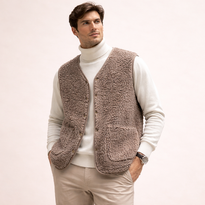 Ethan | Lightweight Warm Men's Lambswool Vest-Metro Lane Plaza