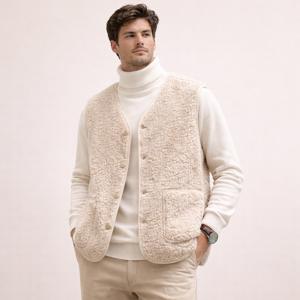 Ethan | Lightweight Warm Men's Lambswool Vest-Metro Lane Plaza
