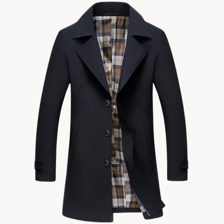 Ethan | Men's Classic Durable Trench Coat-Metro Lane Plaza