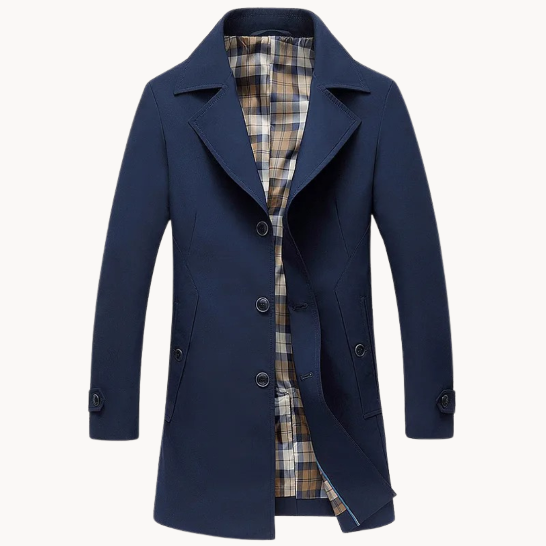 Ethan | Men's Classic Durable Trench Coat-Metro Lane Plaza