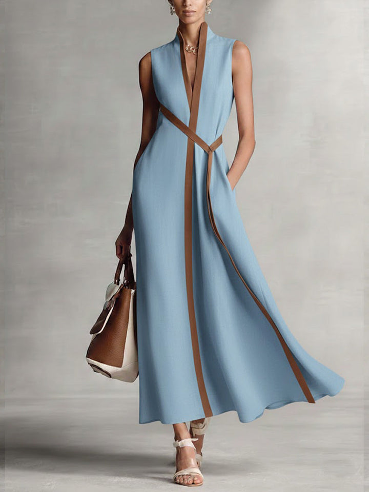 Isabella | Women's Lightweight Stylish Wrap Maxi Dress-Metro Lane Plaza