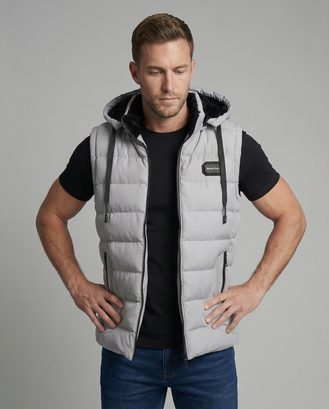 Paxel | Men's Stylish, Warm & Functional Black Puffer Vest-Metro Lane Plaza