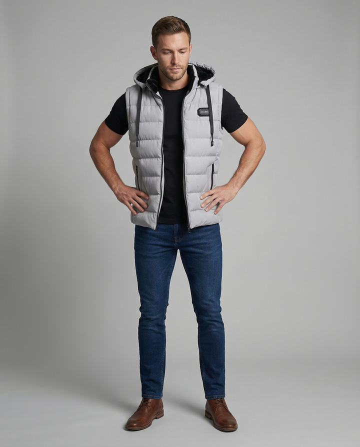 Paxel | Men's Stylish, Warm & Functional Black Puffer Vest-Metro Lane Plaza