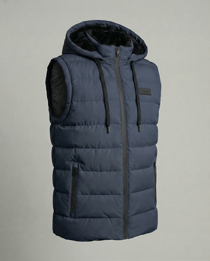 Paxel | Men's Stylish, Warm & Functional Black Puffer Vest-Metro Lane Plaza