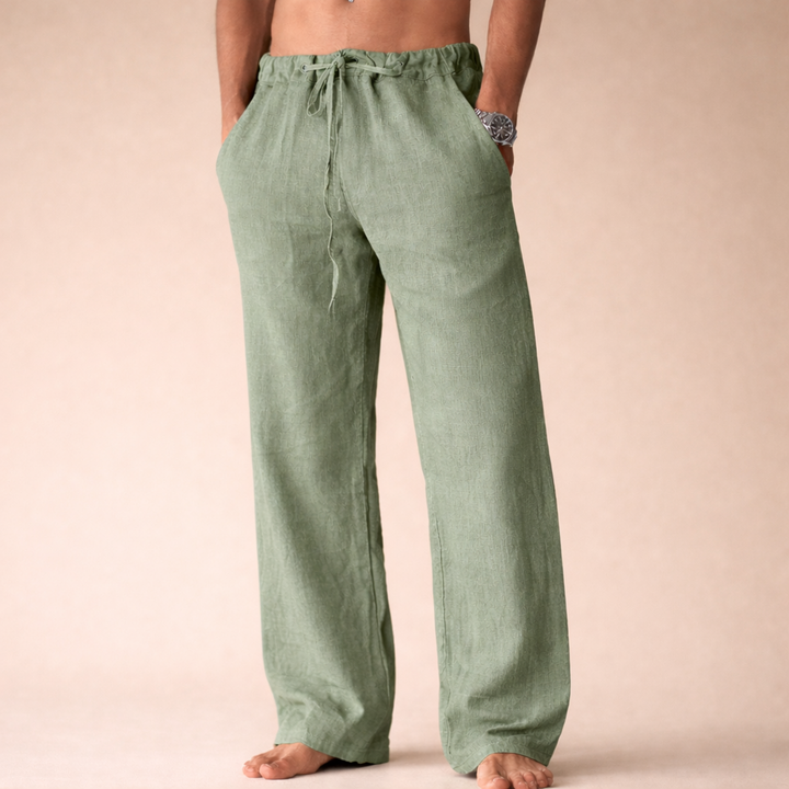 Finley | Men's Breathable Comfortable Linen Trousers-Metro Lane Plaza