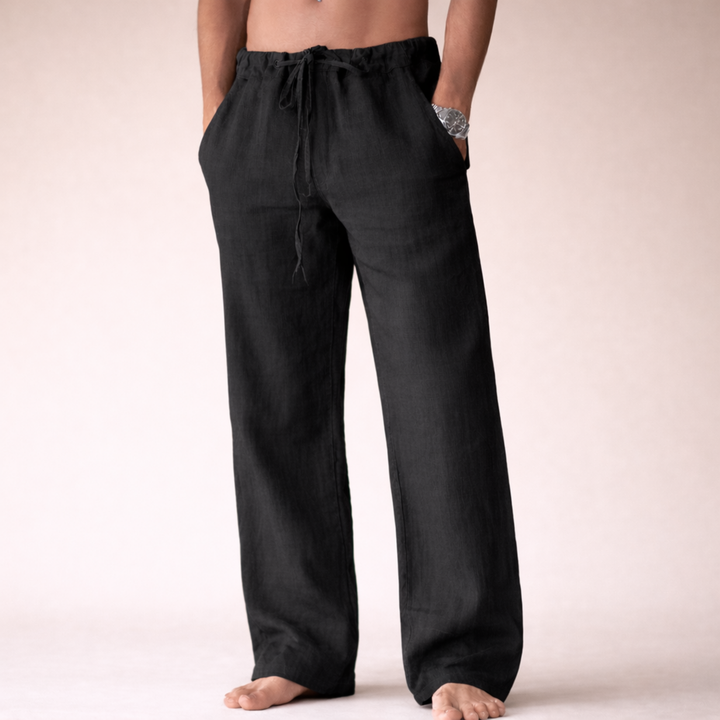 Finley | Men's Breathable Comfortable Linen Trousers-Metro Lane Plaza