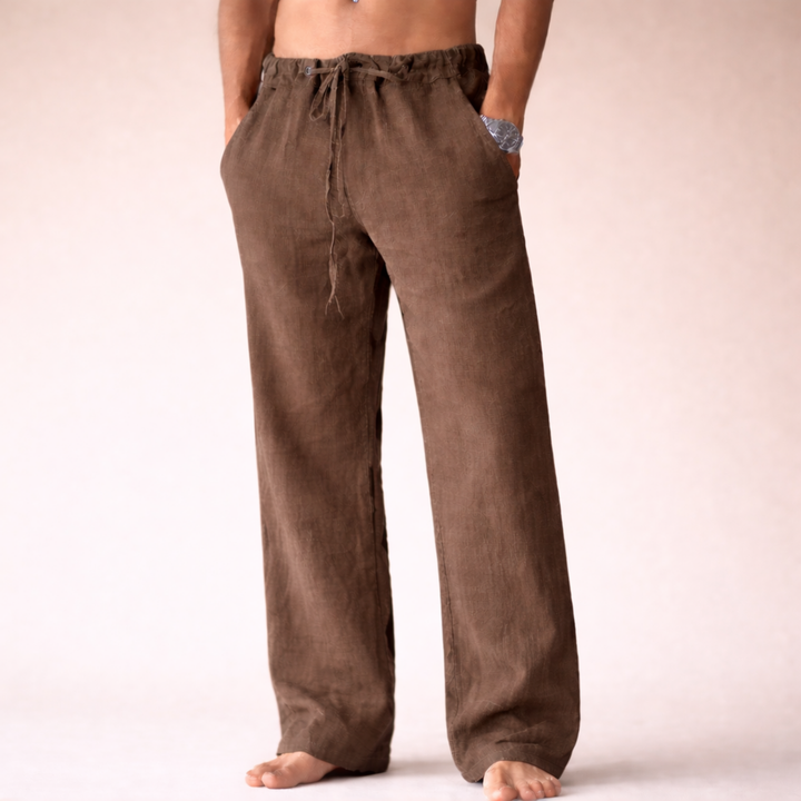 Finley | Men's Breathable Comfortable Linen Trousers-Metro Lane Plaza