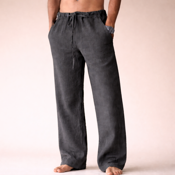 Finley | Men's Breathable Comfortable Linen Trousers-Metro Lane Plaza