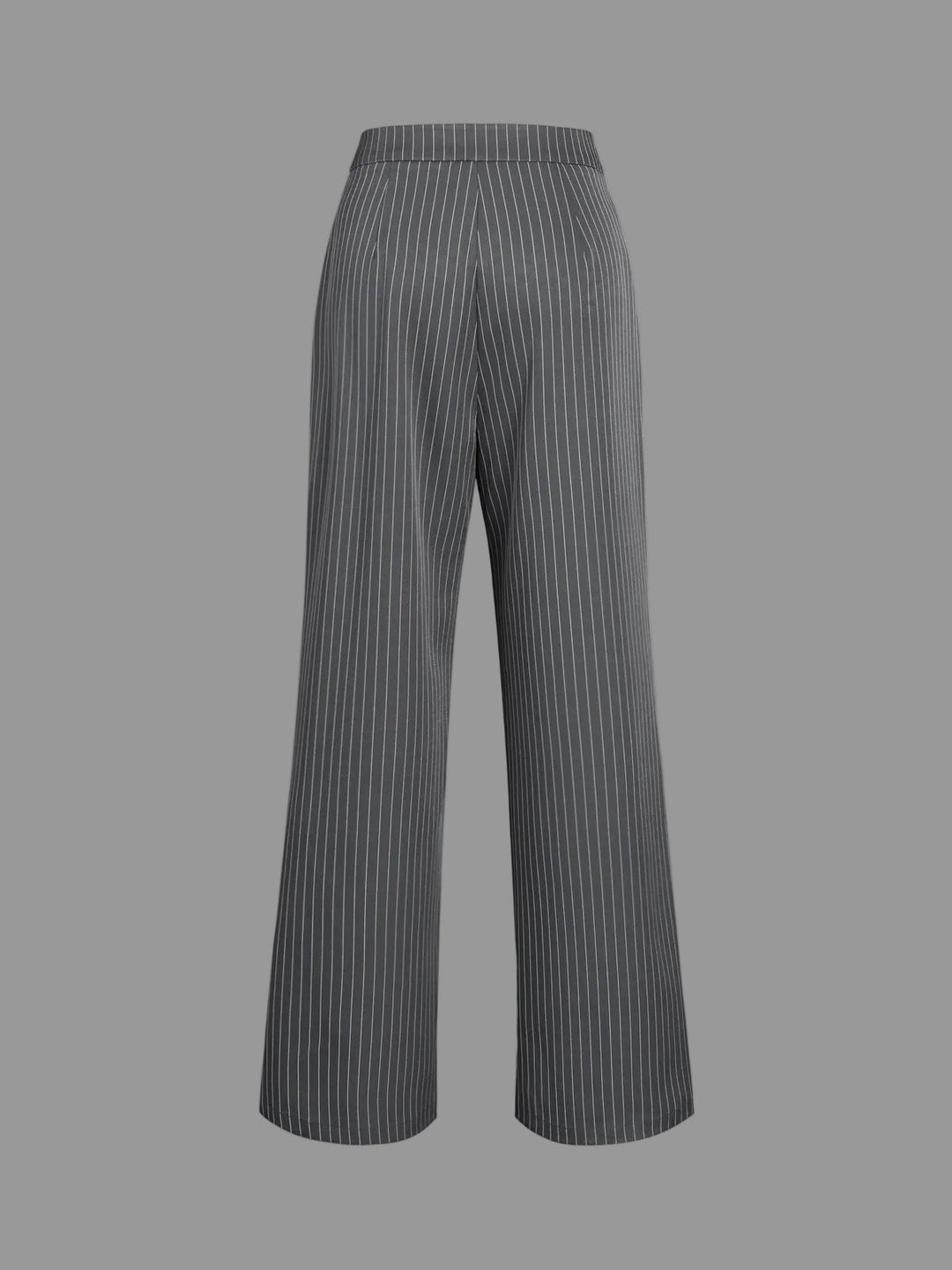 Women's Polished Pinstripe Wide Leg Trousers with High Waist