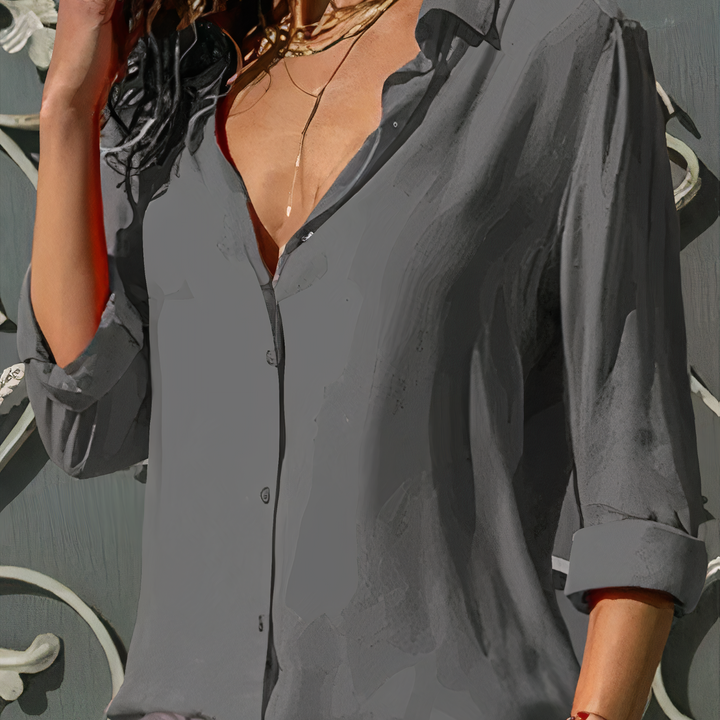 Clara | Women's Elegant Chiffon Blouse-Metro Lane Plaza