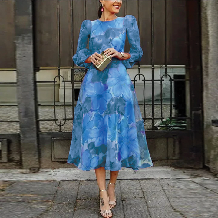 Raelynn | Floral Print Midi Dress for Women-Metro Lane Plaza