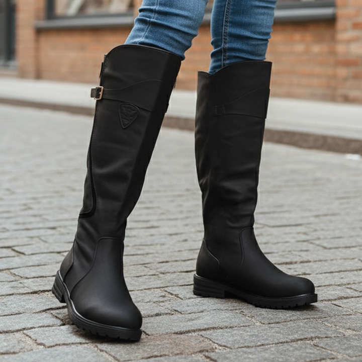 Botas elegantes impermeáveis para mulher
