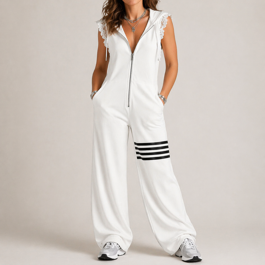 Women's Sporty Hooded Jumpsuit