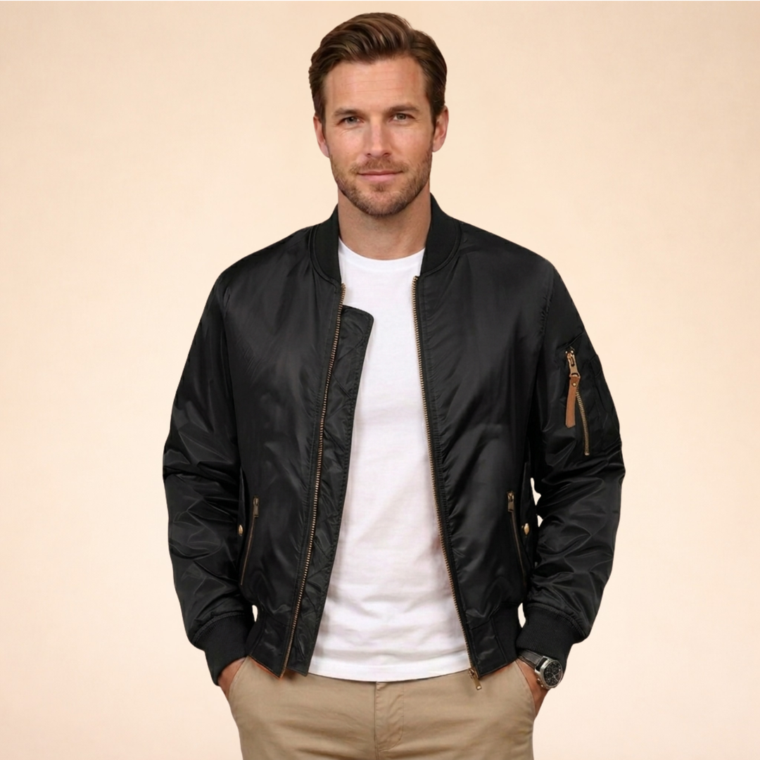 Arvion | Men's Classic Stylish Bomber Jacket-Metro Lane Plaza