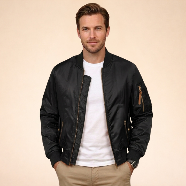 Arvion | Men's Classic Stylish Bomber Jacket-Metro Lane Plaza