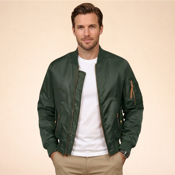Arvion | Men's Classic Stylish Bomber Jacket-Metro Lane Plaza