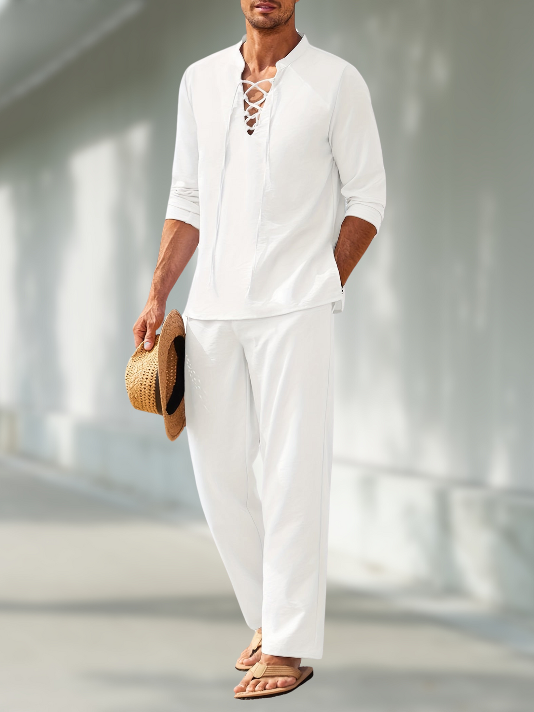 Ethan | Comfortable Stylish V-Neck Outfit for Men-Metro Lane Plaza