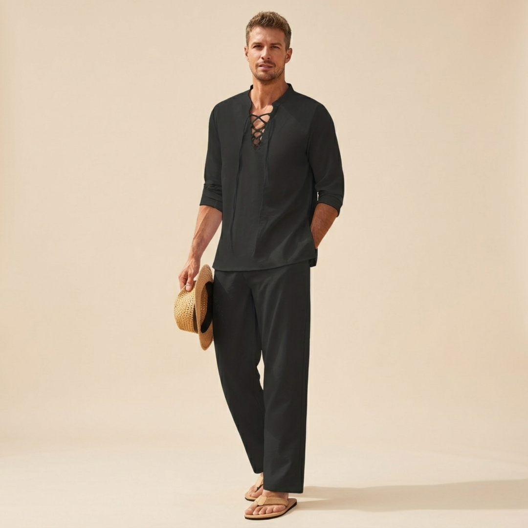Ethan | Comfortable Stylish V-Neck Outfit for Men-Metro Lane Plaza