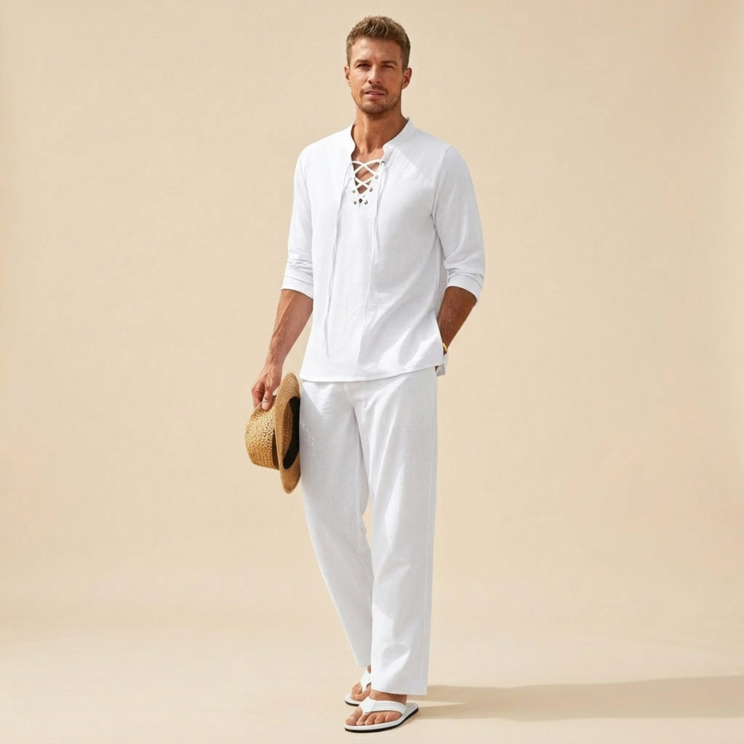 Ethan | Comfortable Stylish V-Neck Outfit for Men-Metro Lane Plaza