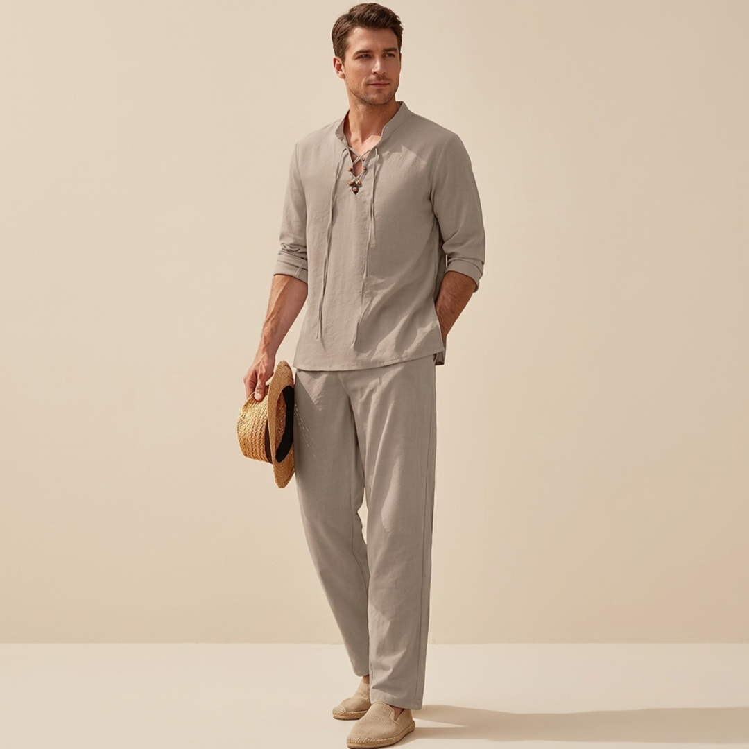 Ethan | Comfortable Stylish V-Neck Outfit for Men-Metro Lane Plaza