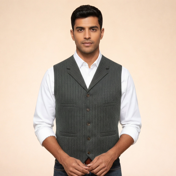 James | Men's Casual Timeless Vest-Metro Lane Plaza