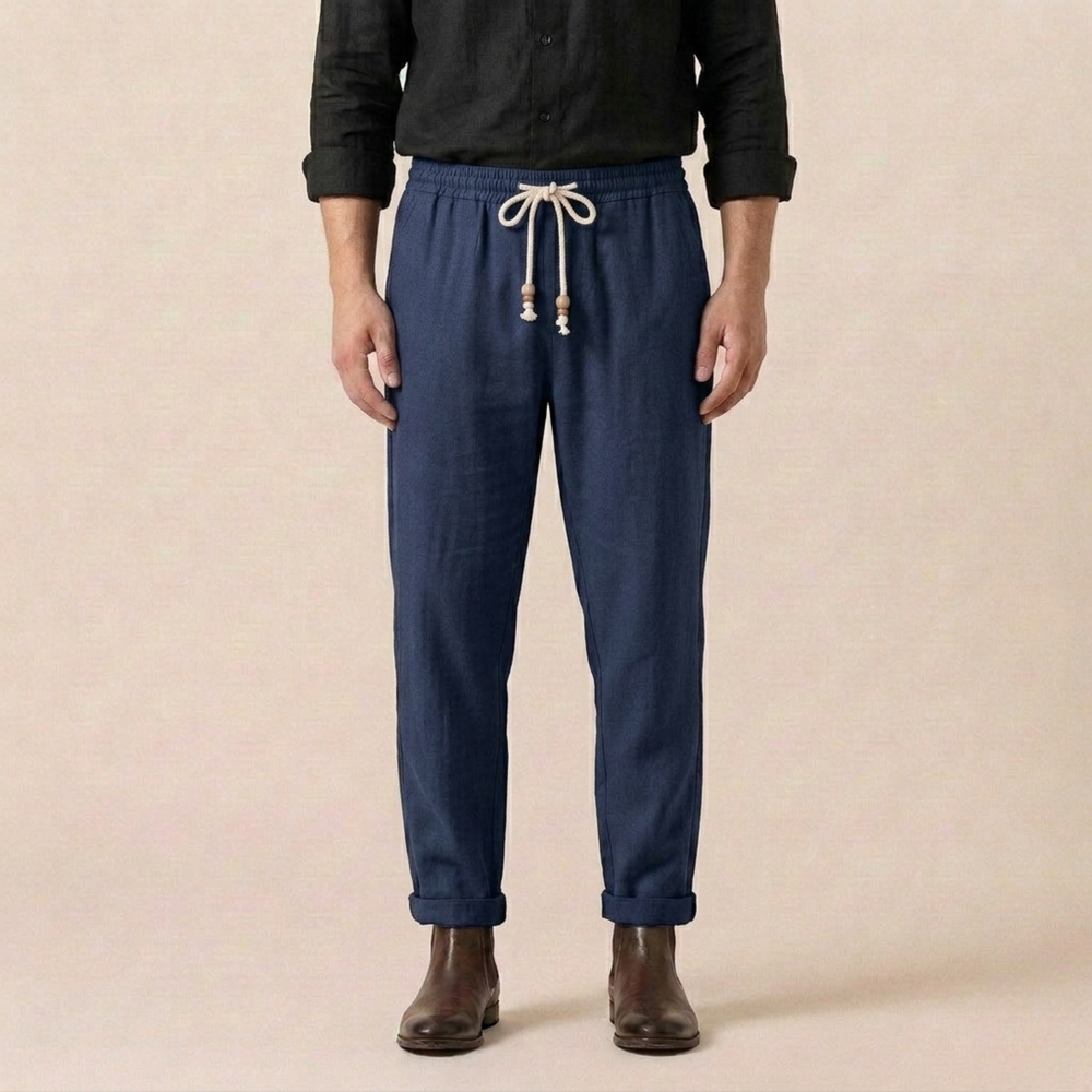 Michael | Stylish, Lightweight & Versatile Linen Pants-Metro Lane Plaza