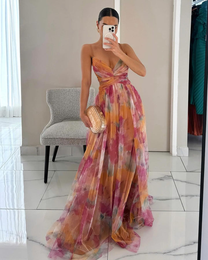 Ruby | Women's Floral Maxi Dress - Elegant Summer Style-Metro Lane Plaza