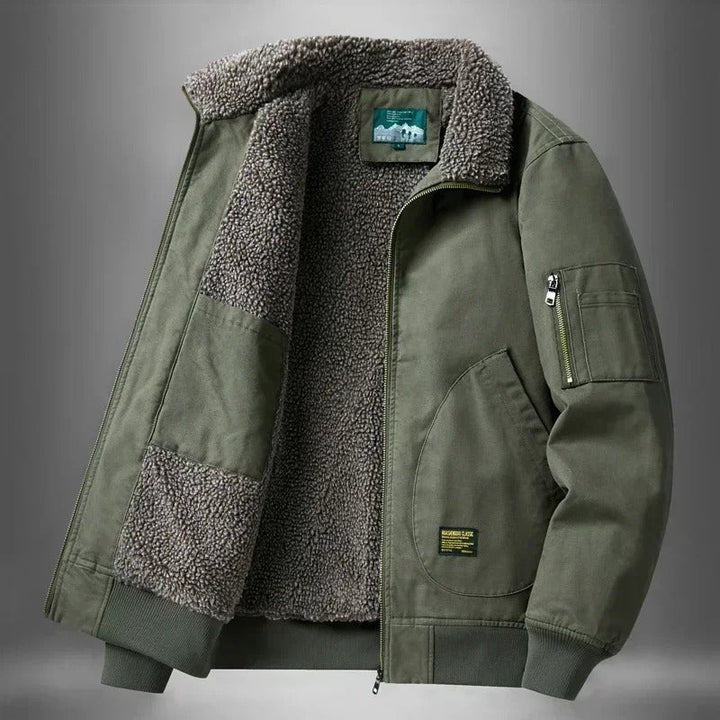Falcon | Men's Stylish Sherpa-Lined Pilot Jacket-Metro Lane Plaza