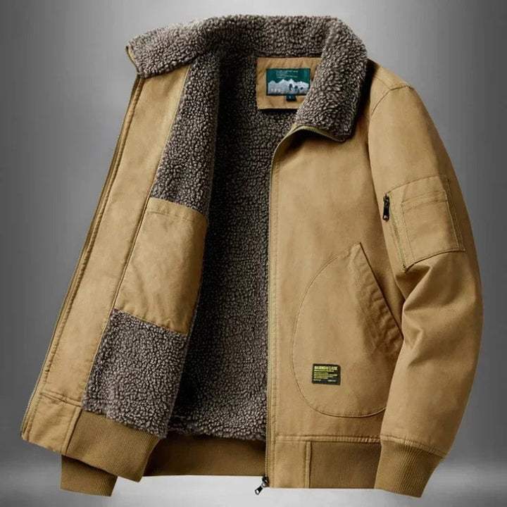 Falcon | Men's Stylish Sherpa-Lined Pilot Jacket-Metro Lane Plaza
