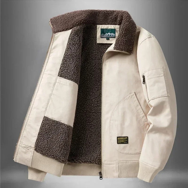 Falcon | Men's Stylish Sherpa-Lined Pilot Jacket-Metro Lane Plaza