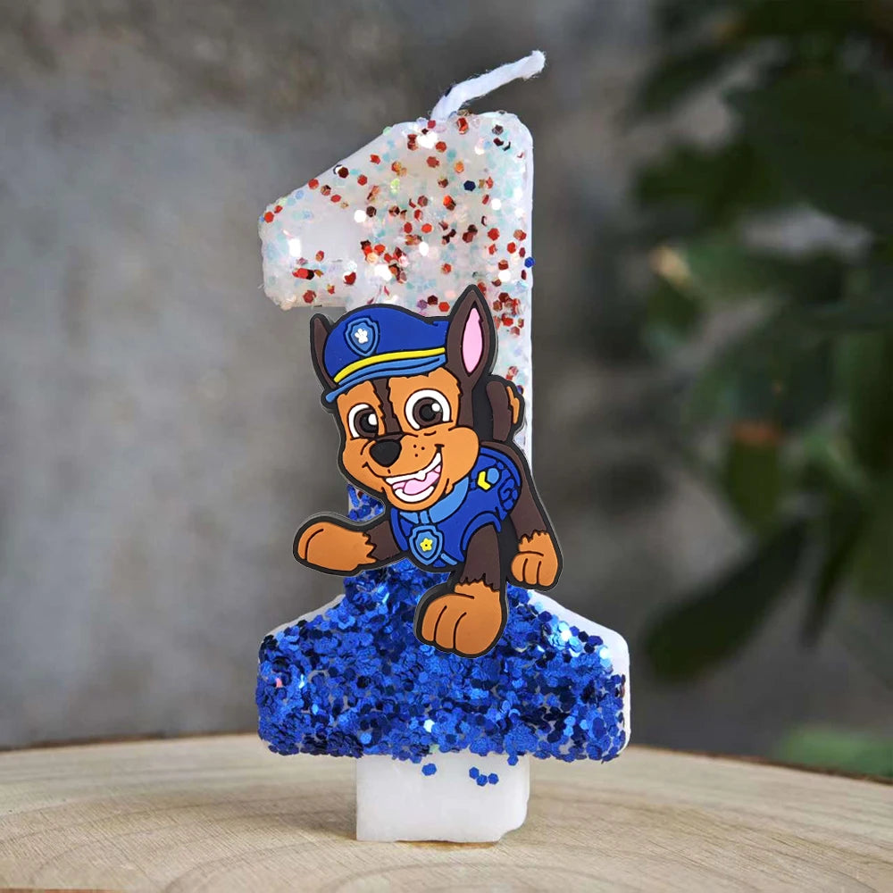 Vela con números del 0 al 9 para decorar tartas de cumpleaños de personajes de dibujos animados