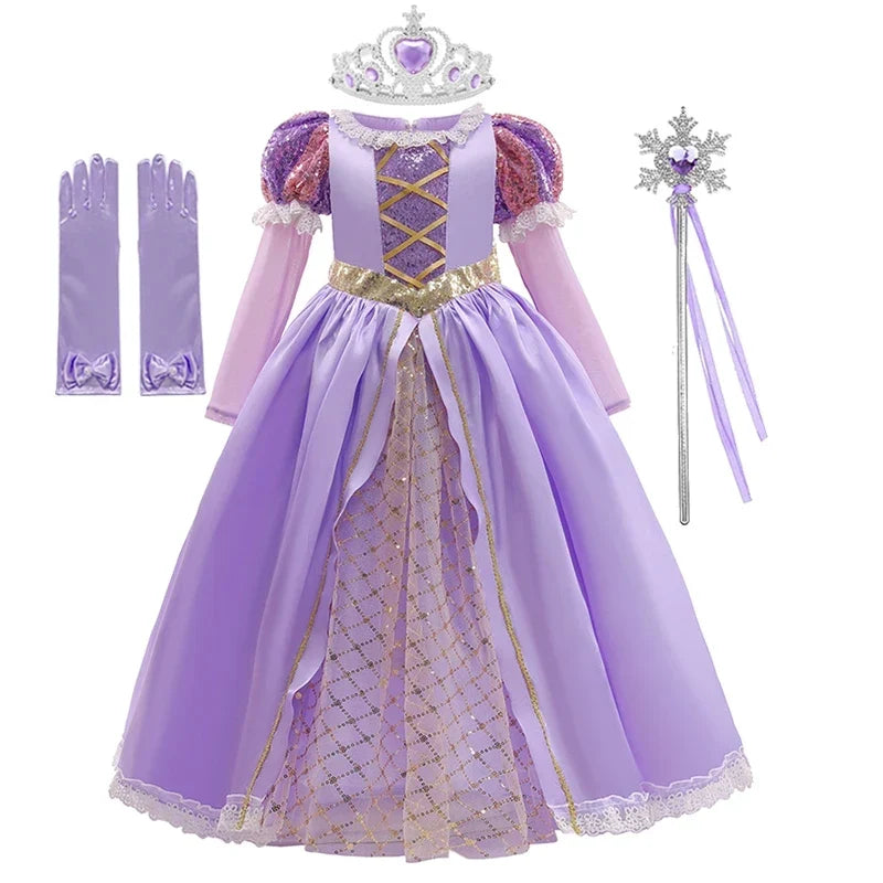 Robe de bal à manches bouffantes pour femmes avec appliqué, longueur mi-mollet