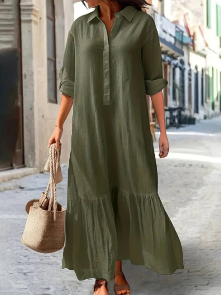Laura | Women's Tiered Maxi Dress-Metro Lane Plaza