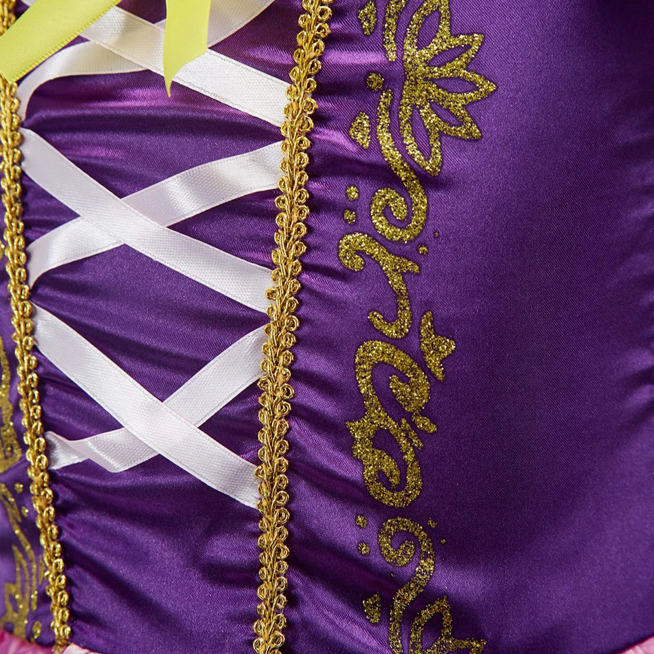 Prinsessekostume med kjole til børn til halloween, fødselsdagsfest og cosplay