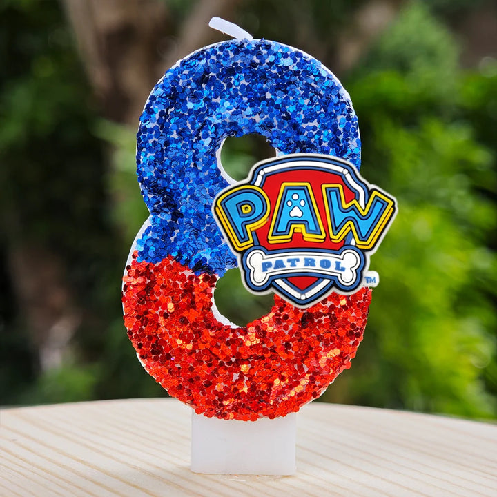 Vela con números del 0 al 9 para decorar tartas de cumpleaños de personajes de dibujos animados