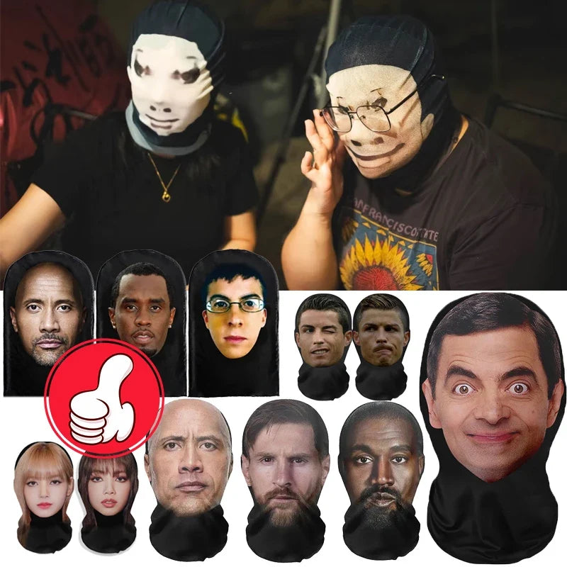 Masque réaliste imprimé en 3D pour Halloween, accessoire de cosplay et de tenue hip-hop