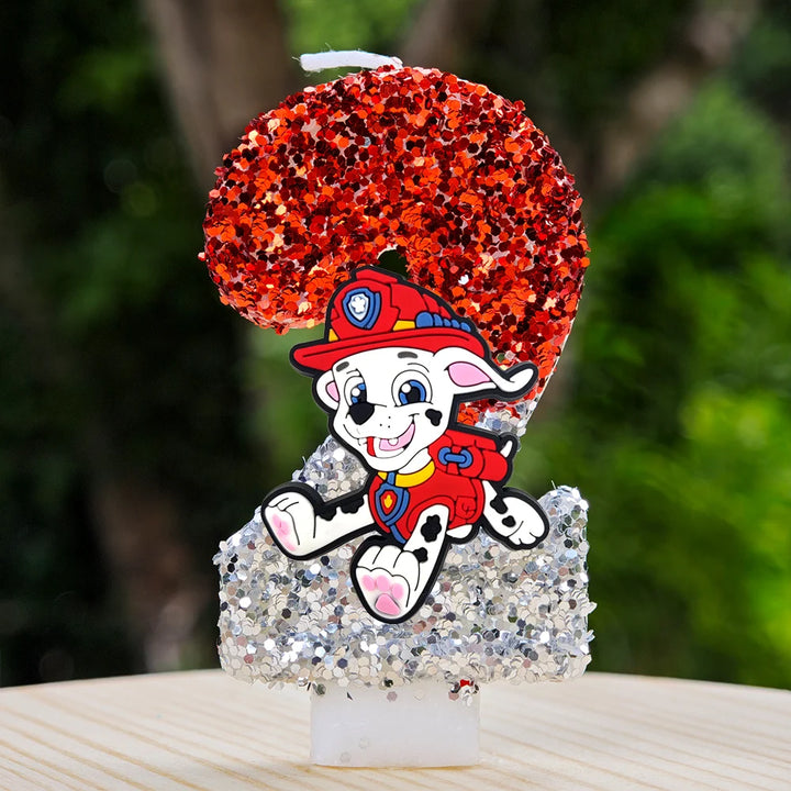 Vela con números del 0 al 9 para decorar tartas de cumpleaños de personajes de dibujos animados