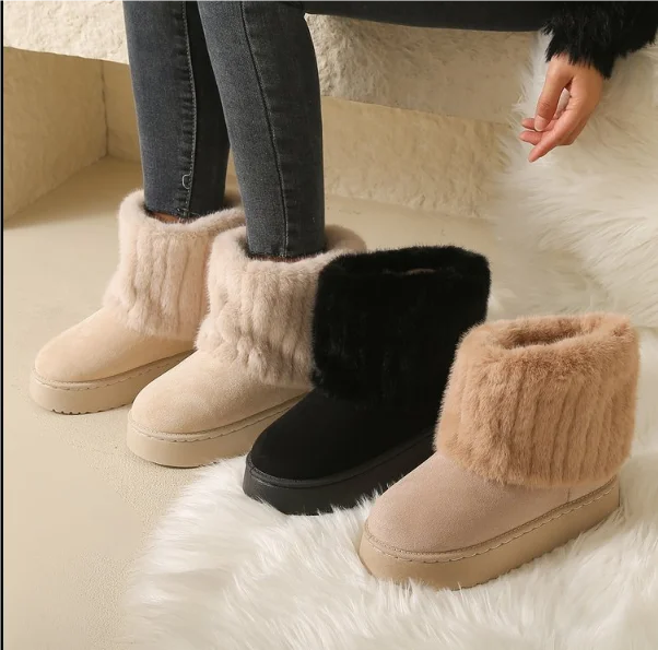 Women's Winter Boots with Cozy Lining and Casual Style-Metro Lane Plaza