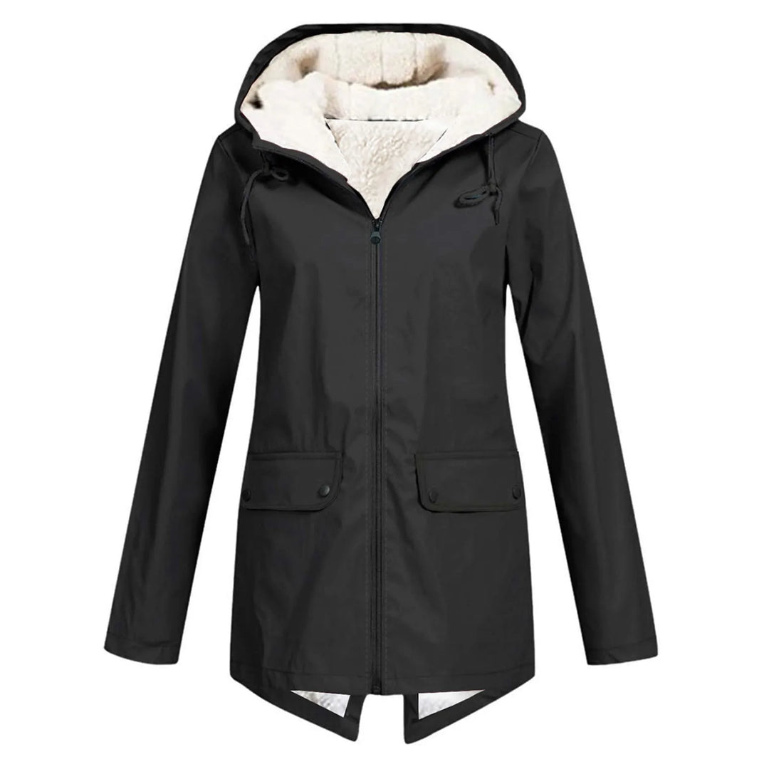 Women's Waterproof Trench Coat with Hood-Metro Lane Plaza