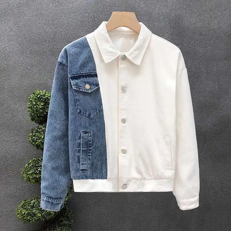 Herrenjacke aus zweifarbigem Denim